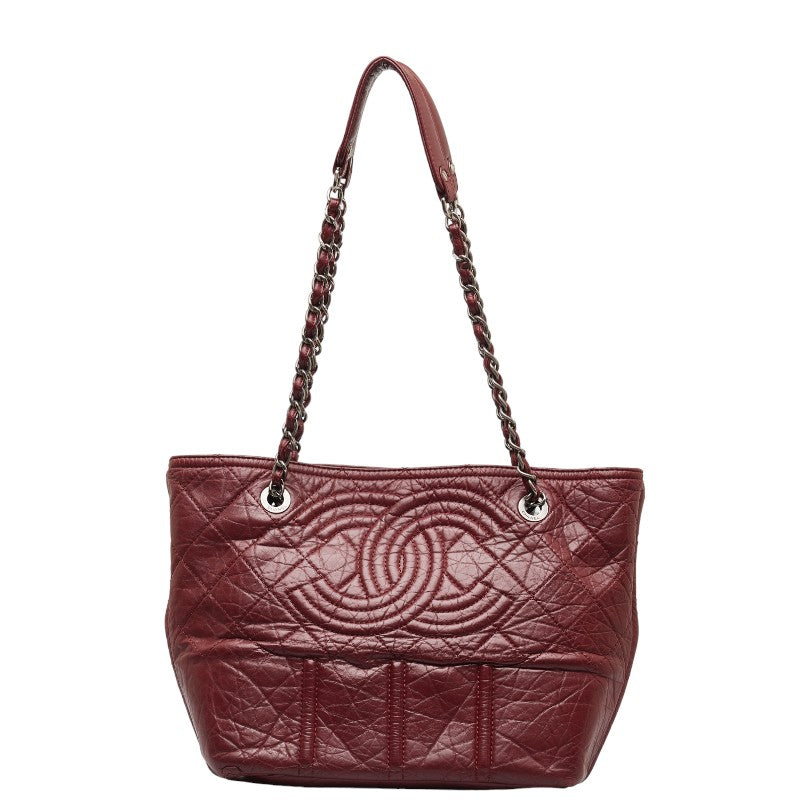 Chanel Big Coca-Cola Chain Tote Bag Wine Red Leather Chanel