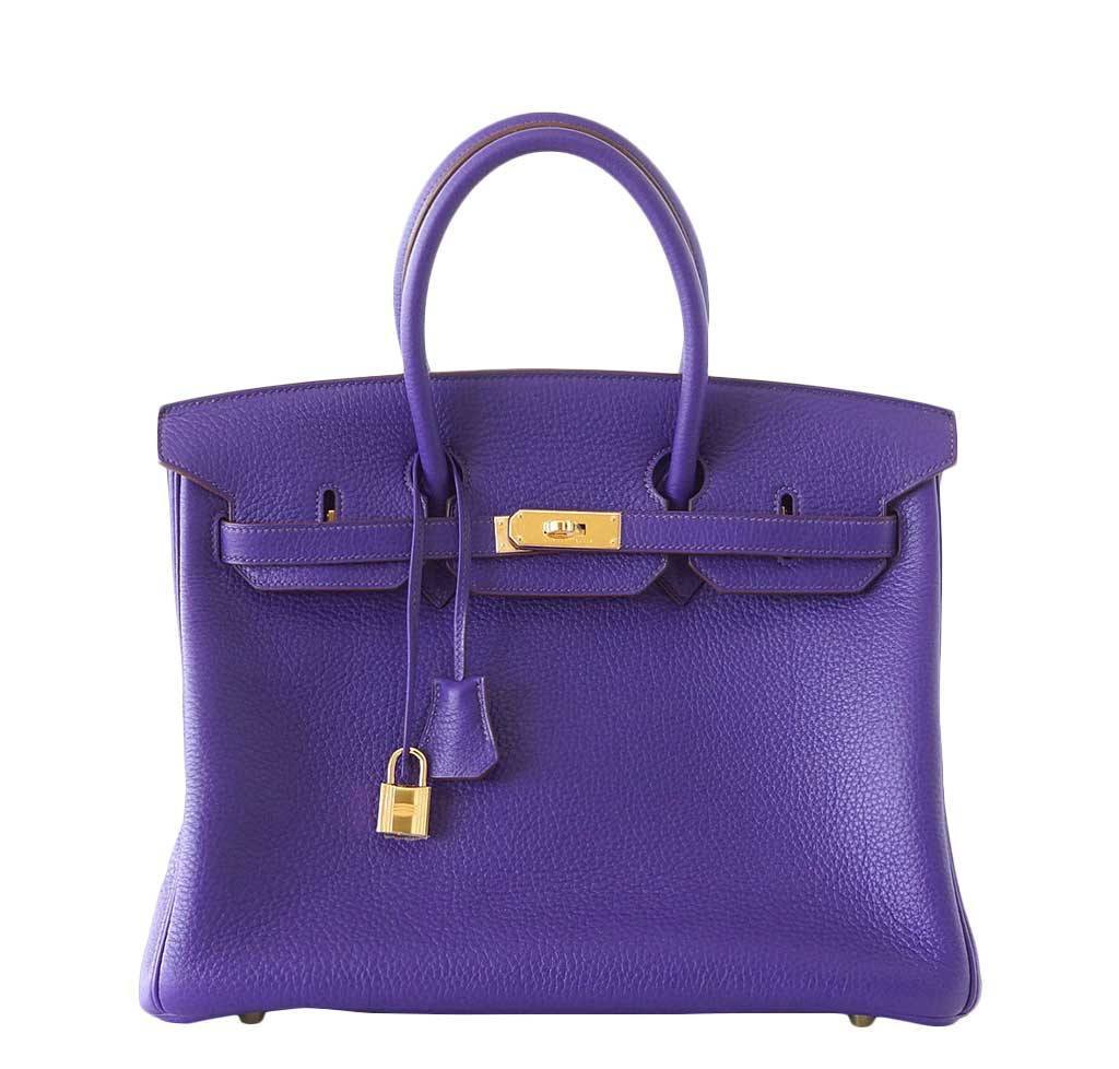 HermesBirkin 35 Iris Special Order Horseshoe Bag