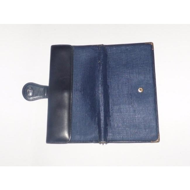 Gucci Navy Coated Canvas Leather Wallet