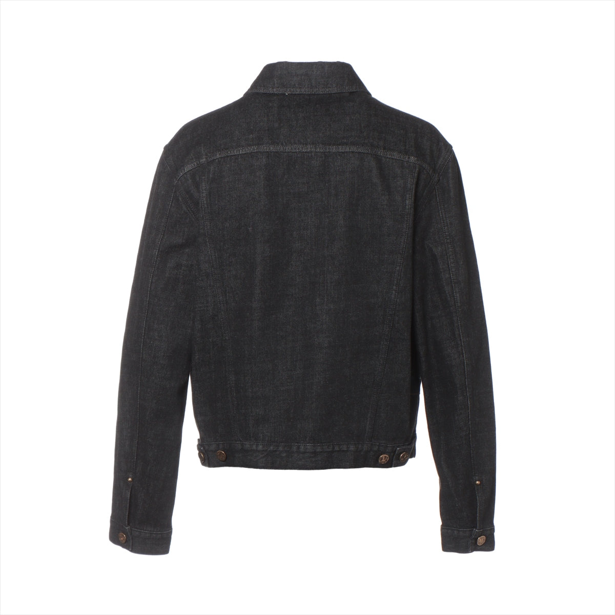 Louis Vuitton 22AW Cotton Denim Jacket 48 Mens Black X Blue Denim Jacket 1ANU RM222V