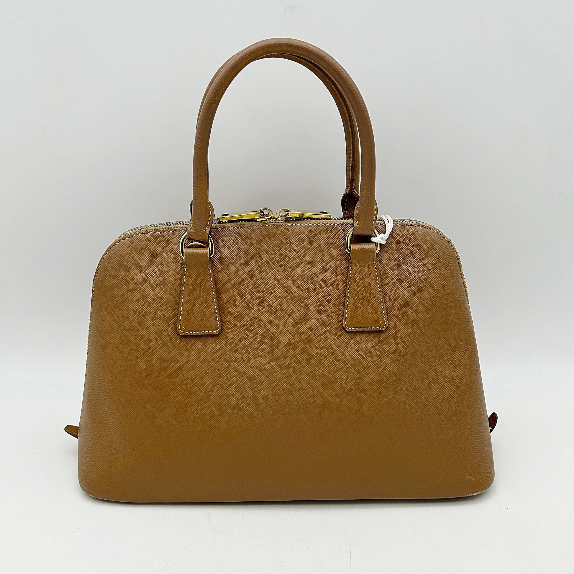 PRADA Saffiano Lux Medium Promenade Tote Caramel LA11392