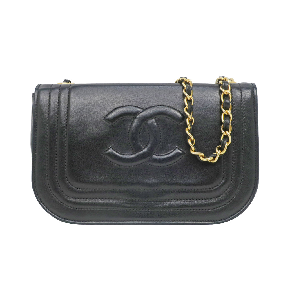 Chanel Chain Shoulder Bag Black Black G A1700