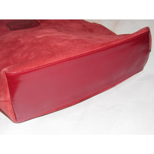 Gucci Soho Purses Red Suede Clutch Tote