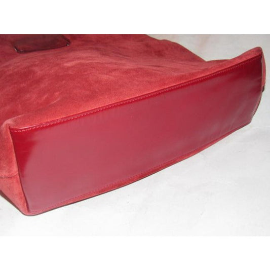 Gucci Soho Purses Red Suede Clutch Tote