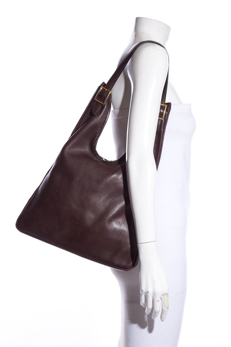 Luxury Hermes Brown Leather Hobo
