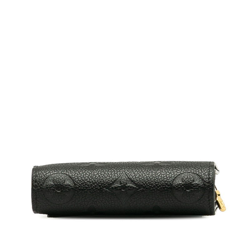 LOUIS VUITTON Louis Vuitton Monogram Amplant M80151 Double Folded Wallet Carf/Leather Noir Black Fold