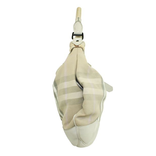 Burberry Large Checked Hobo Bag