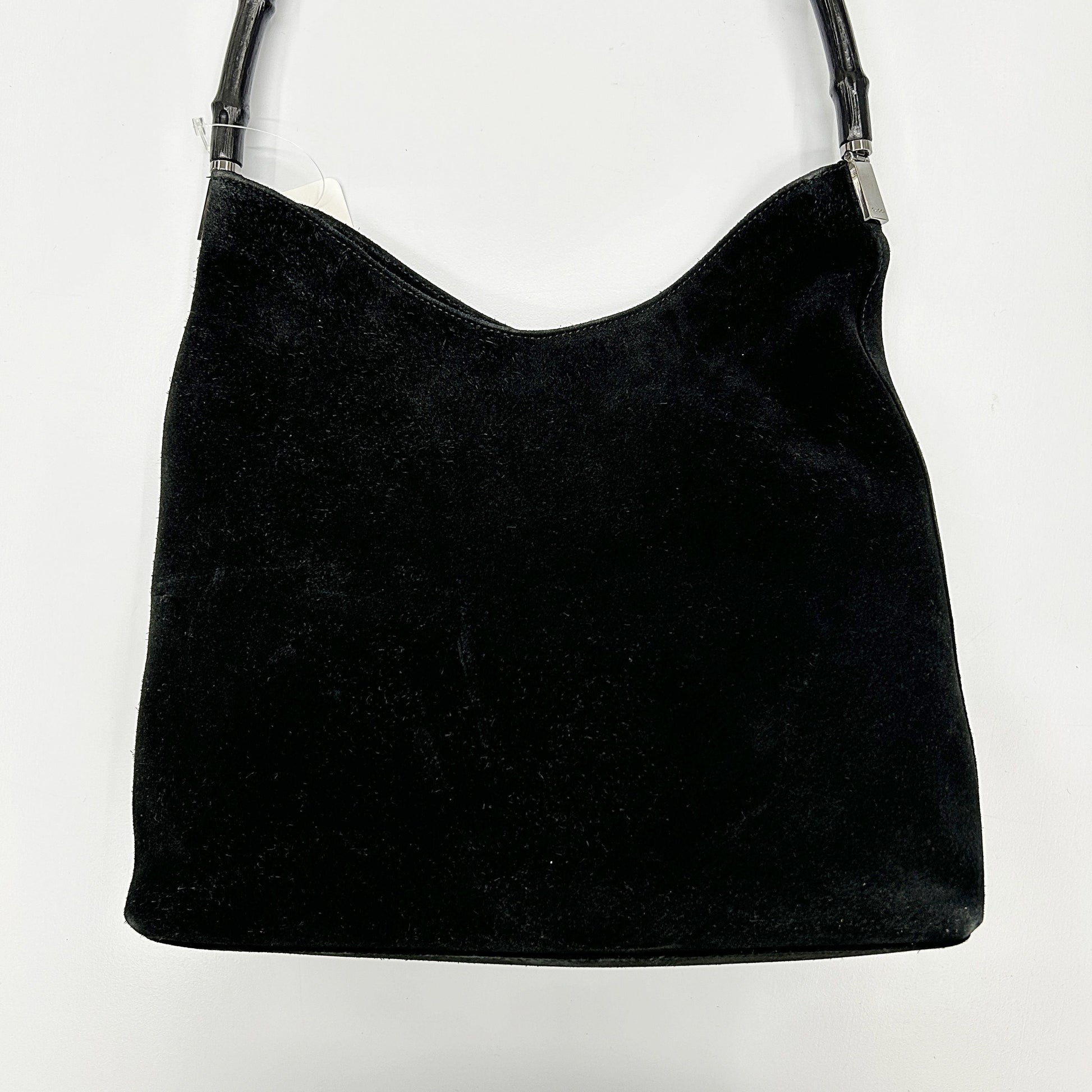 Gucci Suede Bamboo Handle Shoulder Bag gu9412ey