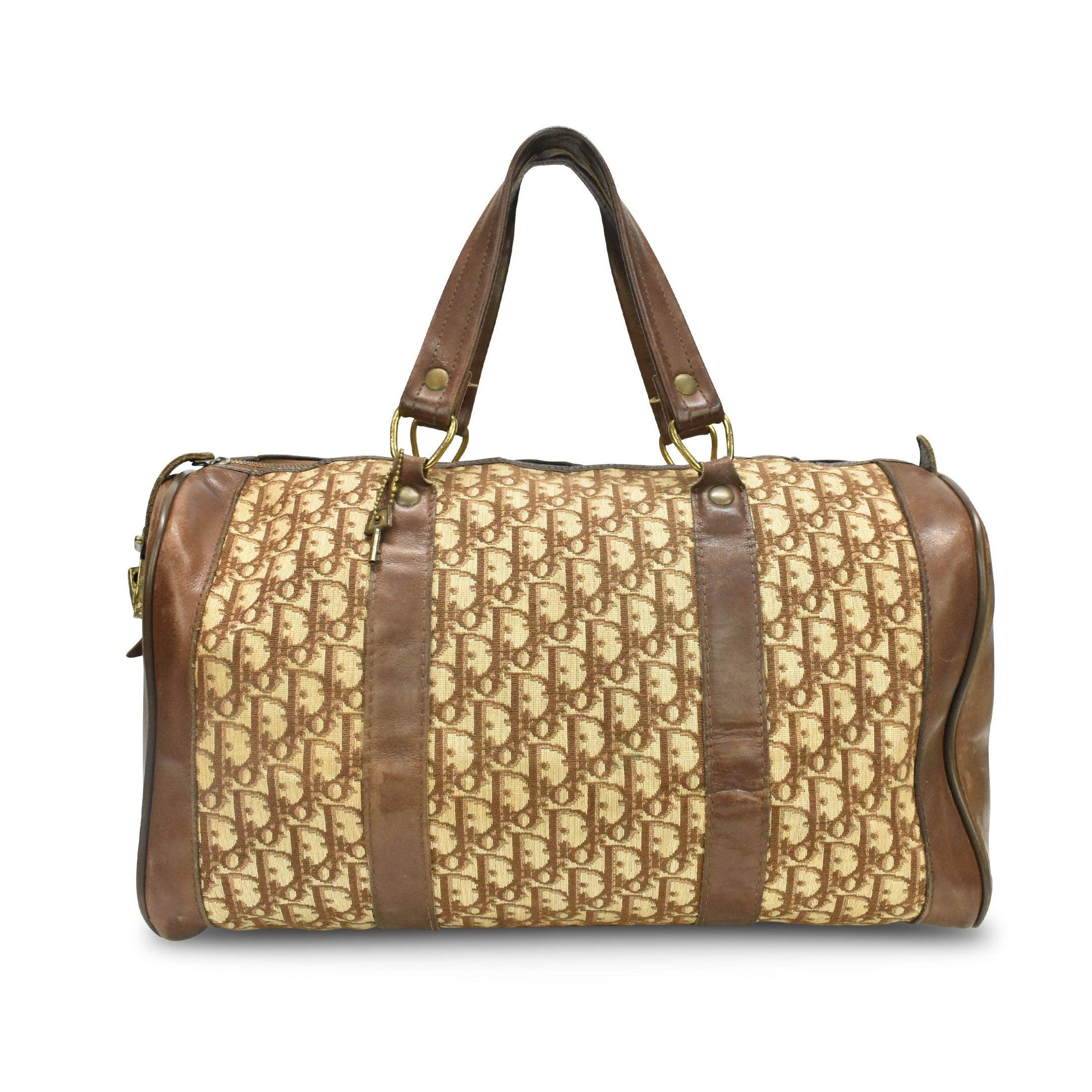 Dior Monogram Leather Canvas Handbag
