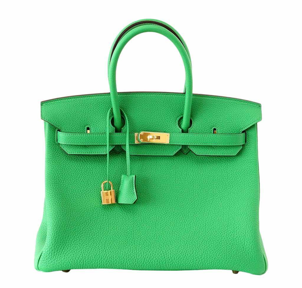 HermesBirkin 35 Bamboo Bag GHW
