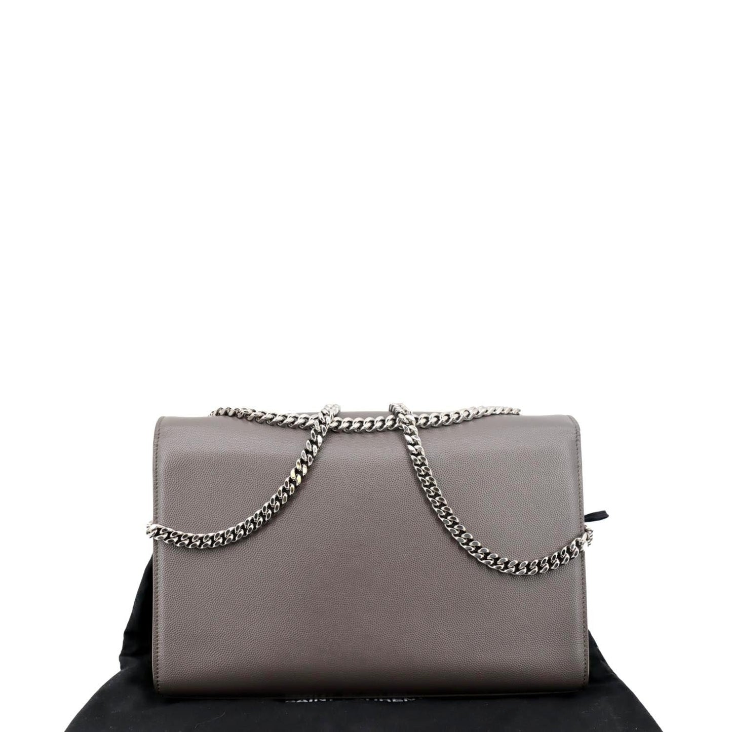 SAINT LAURENT Kate Leather Shoulder Bag Gray