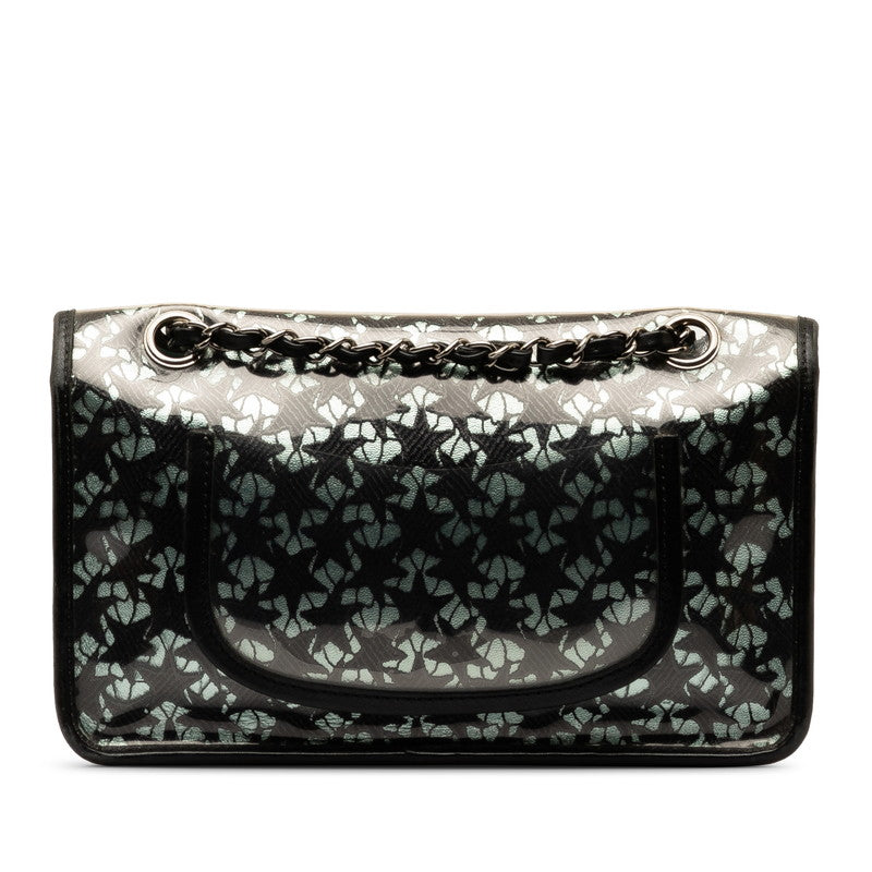 Chanel Coco Black Lace Star Lace Calfskin and Vinyl Shoulder Bag