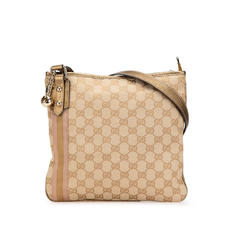 Gucci GG Canvas Shoulder Bag Canvas Leather