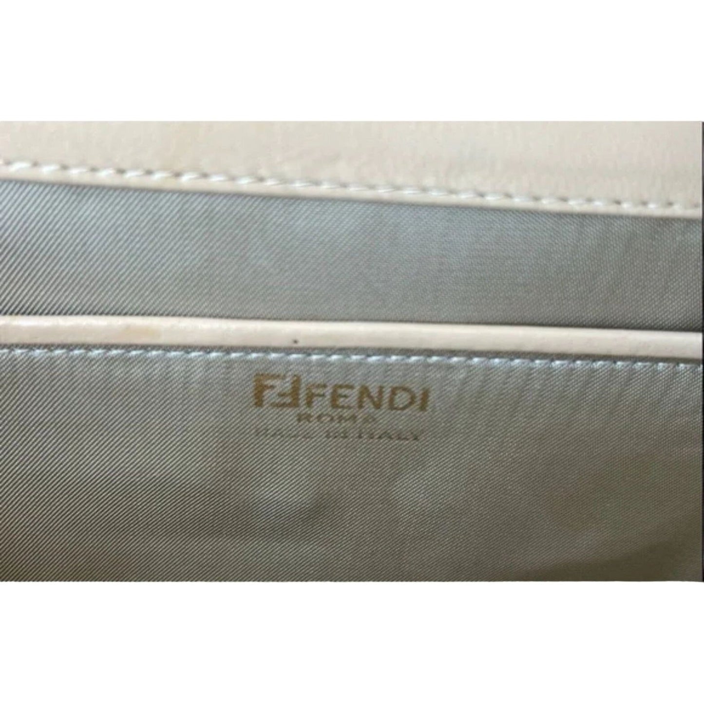 One of a kind, , Fendi ivory Two-way clutch style purse made of Lucite tiles and ivory leather