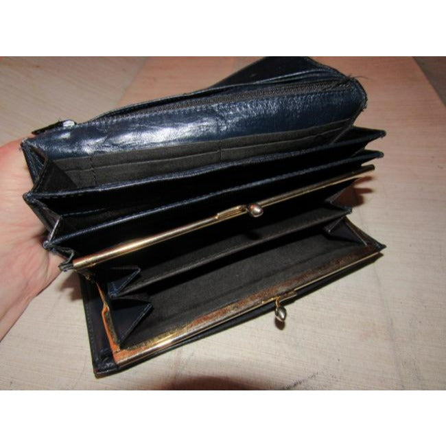 Gucci Navy Blue Leather Wallet