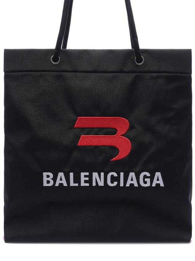 Luxury Balenciaga Trending 2026 Explorer Embroidered Logo Tote Bag Black