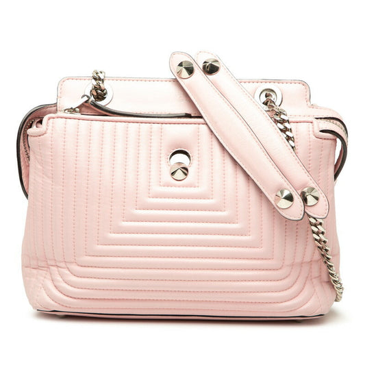 Fendi Dotcom Click Leather Shoulder Bag