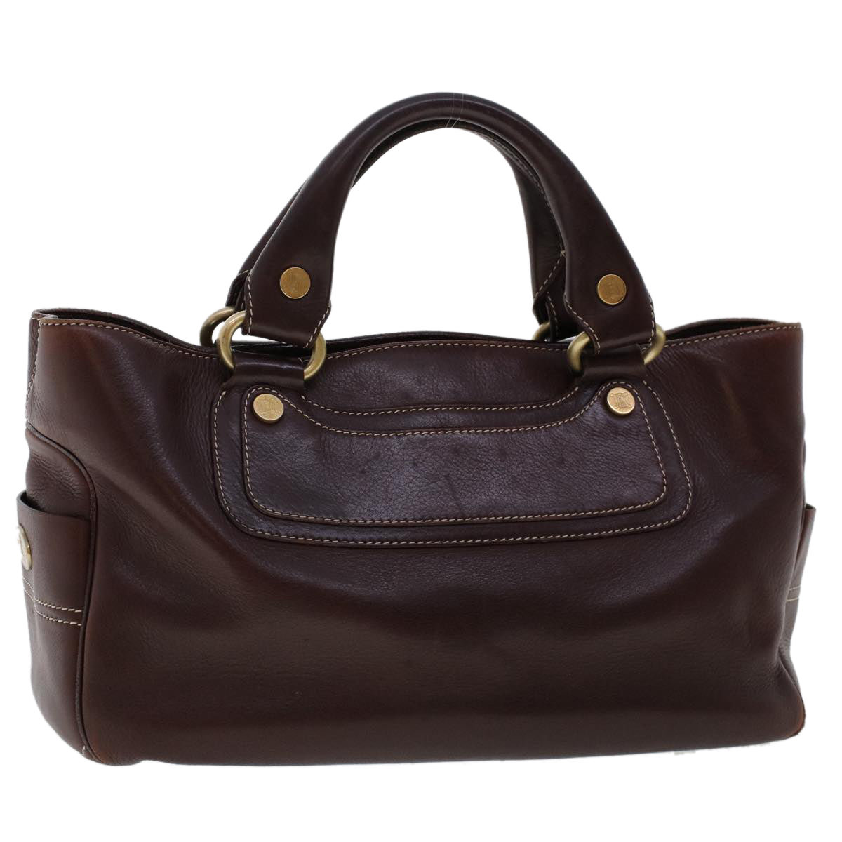 Luxury CELINE Hand Bag Leather Wine Red ep1086