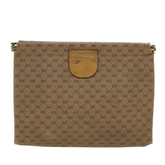 Gucci Leather Canvas Clutch