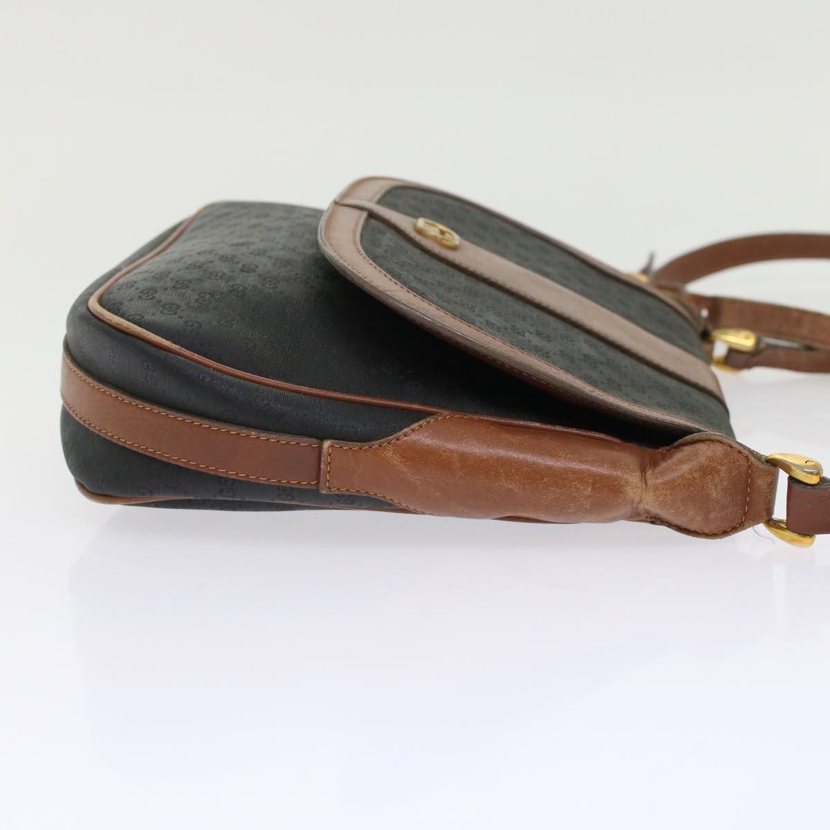 Gucci Leather Canvas Shoulder Bag