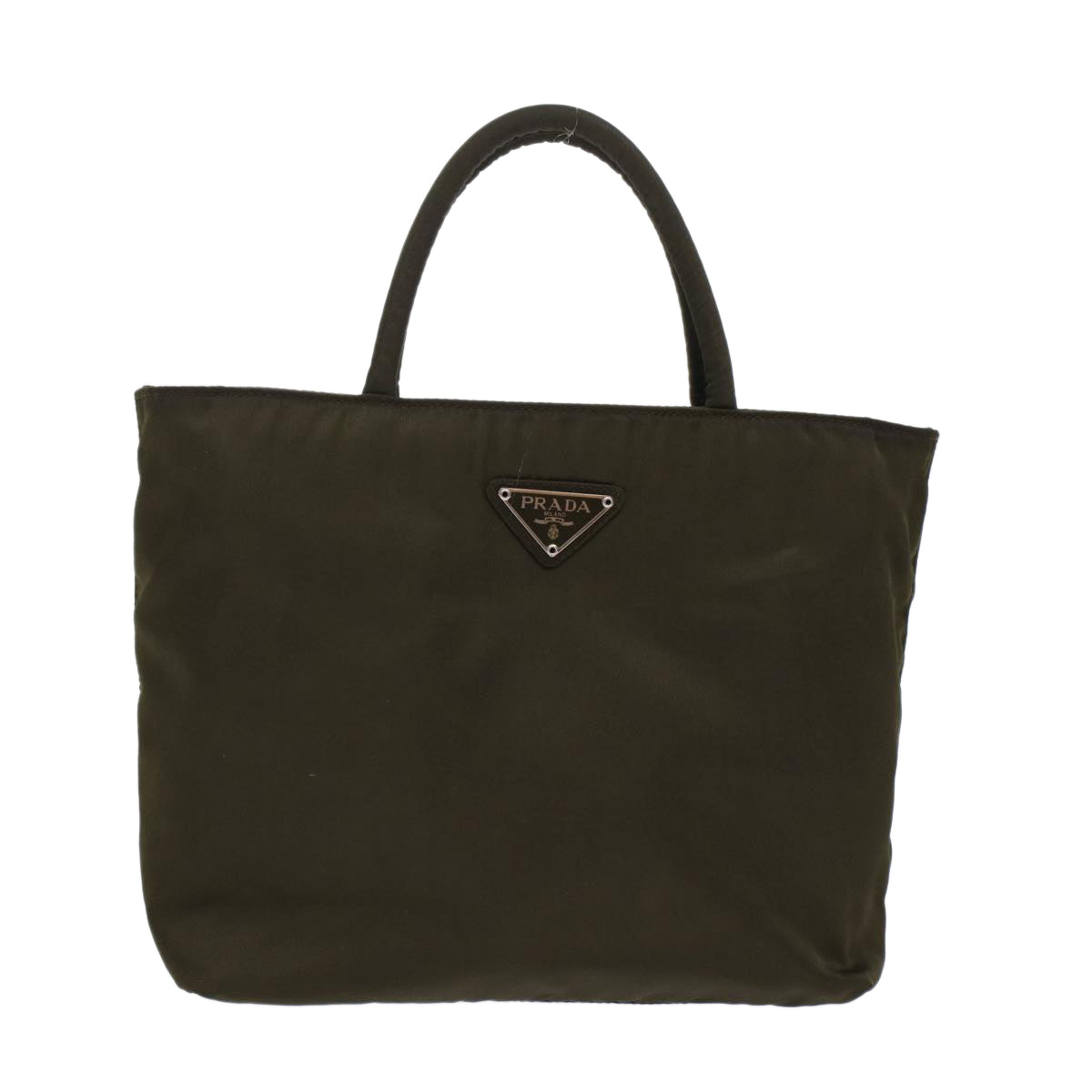 Prada Hand Bag Nylon Khaki