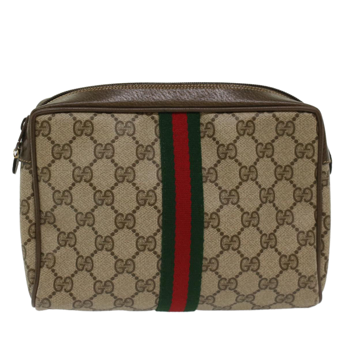 Gucci Leather Canvas Clutch