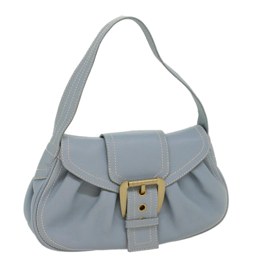 Luxury CELINE Shoulder Bag Leather Light Blue ep1618