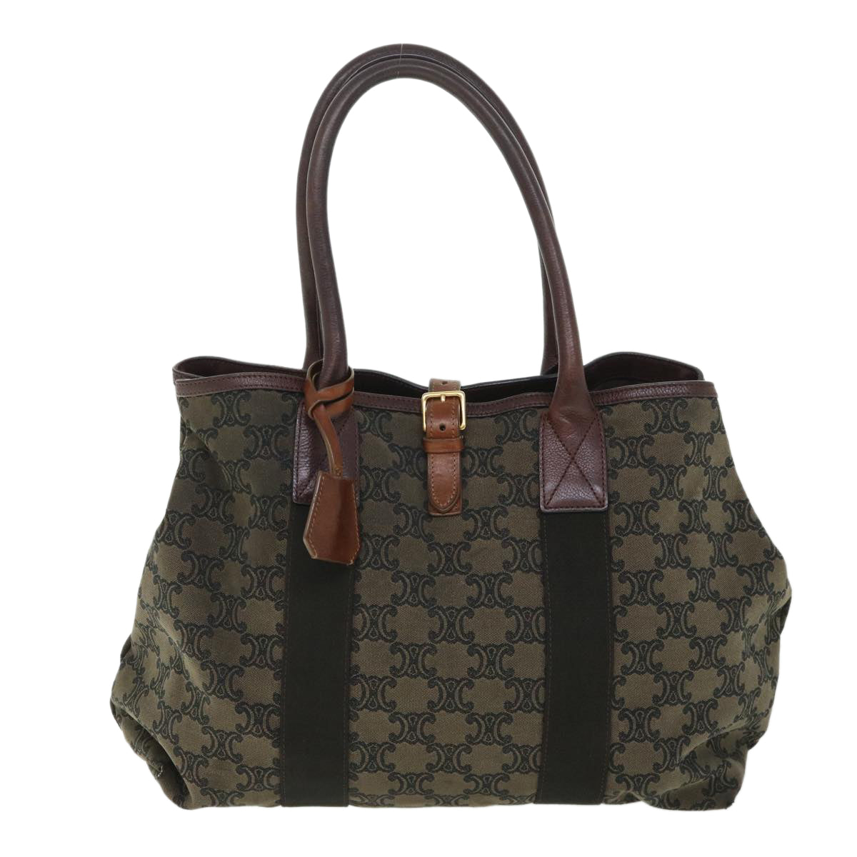 Luxury CELINE Macadam Canvas Shoulder Bag Brown ep1795
