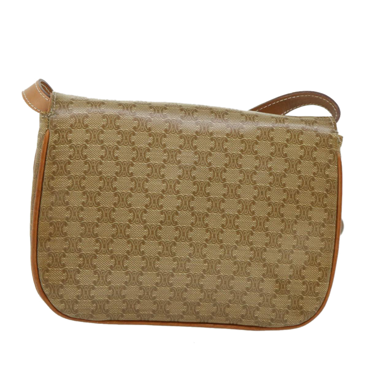 Luxury CELINE Macadam Canvas Shoulder Bag Beige ep1877
