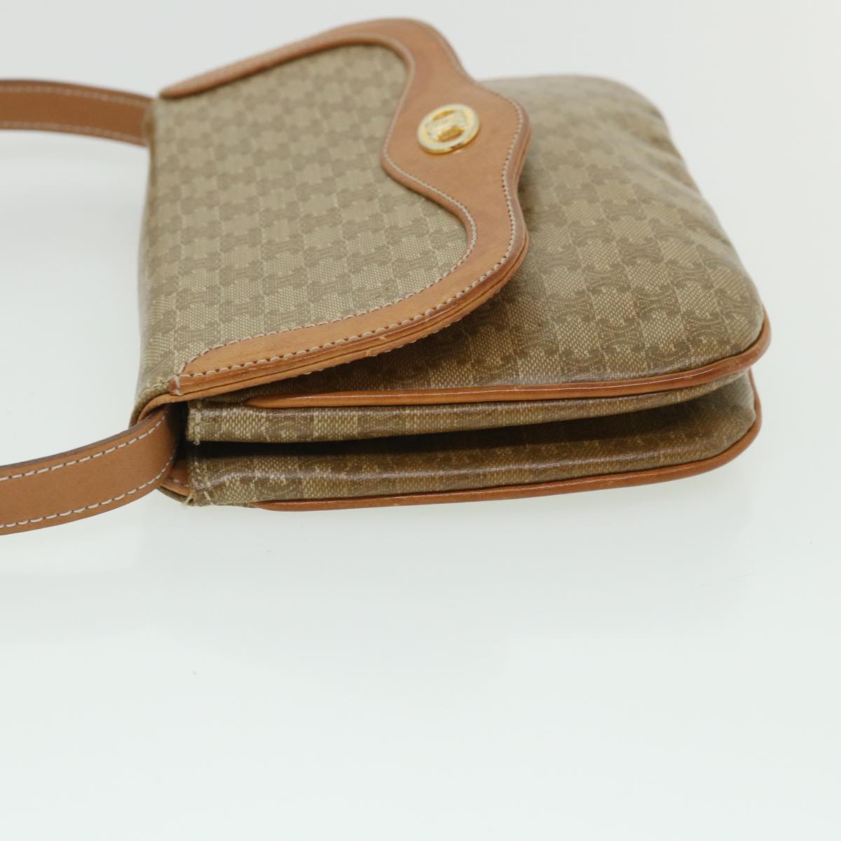 Luxury CELINE Macadam Canvas Shoulder Bag Beige ep1877