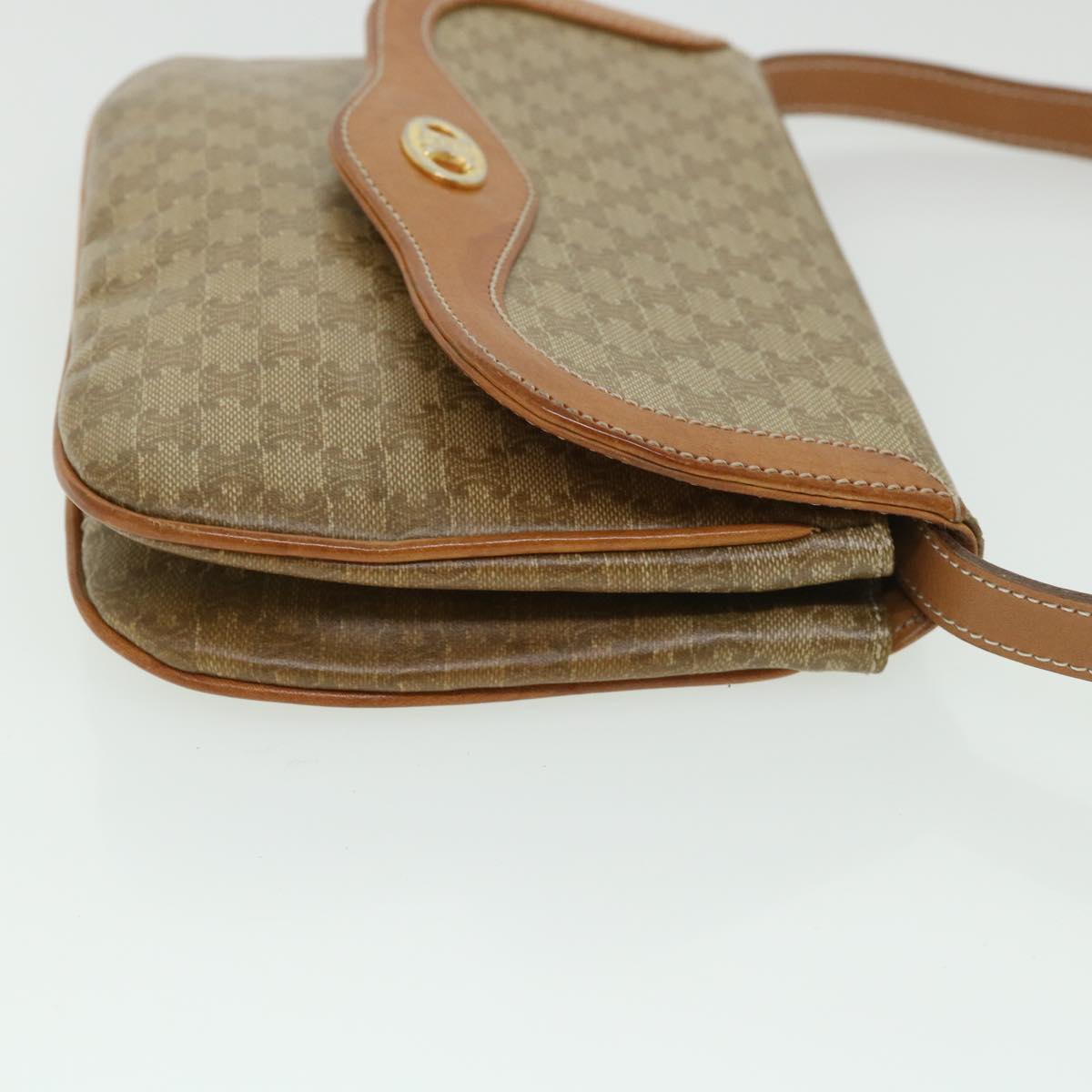 Luxury CELINE Macadam Canvas Shoulder Bag Beige ep1877