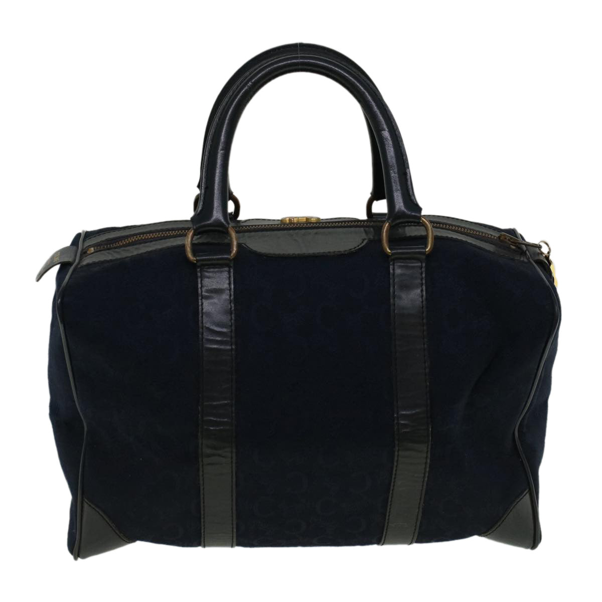 Luxury CELINE C Macadam Canvas Boston Bag Navy ep2240