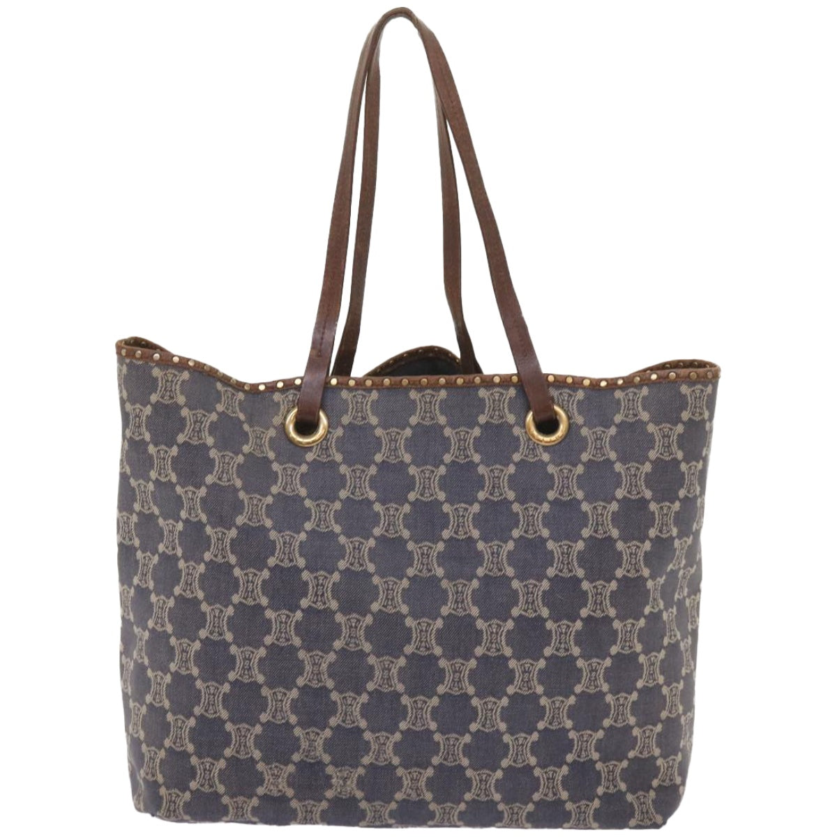Luxury CELINE Paris Macadam Canvas Tote Bag Blue ep3301