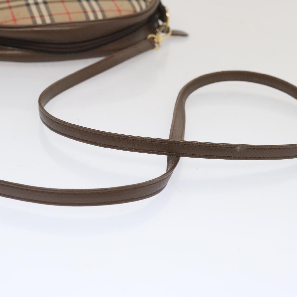 BURBERRYSs Nova Check Shoulder Bag Canvas Beige Auth ep3529