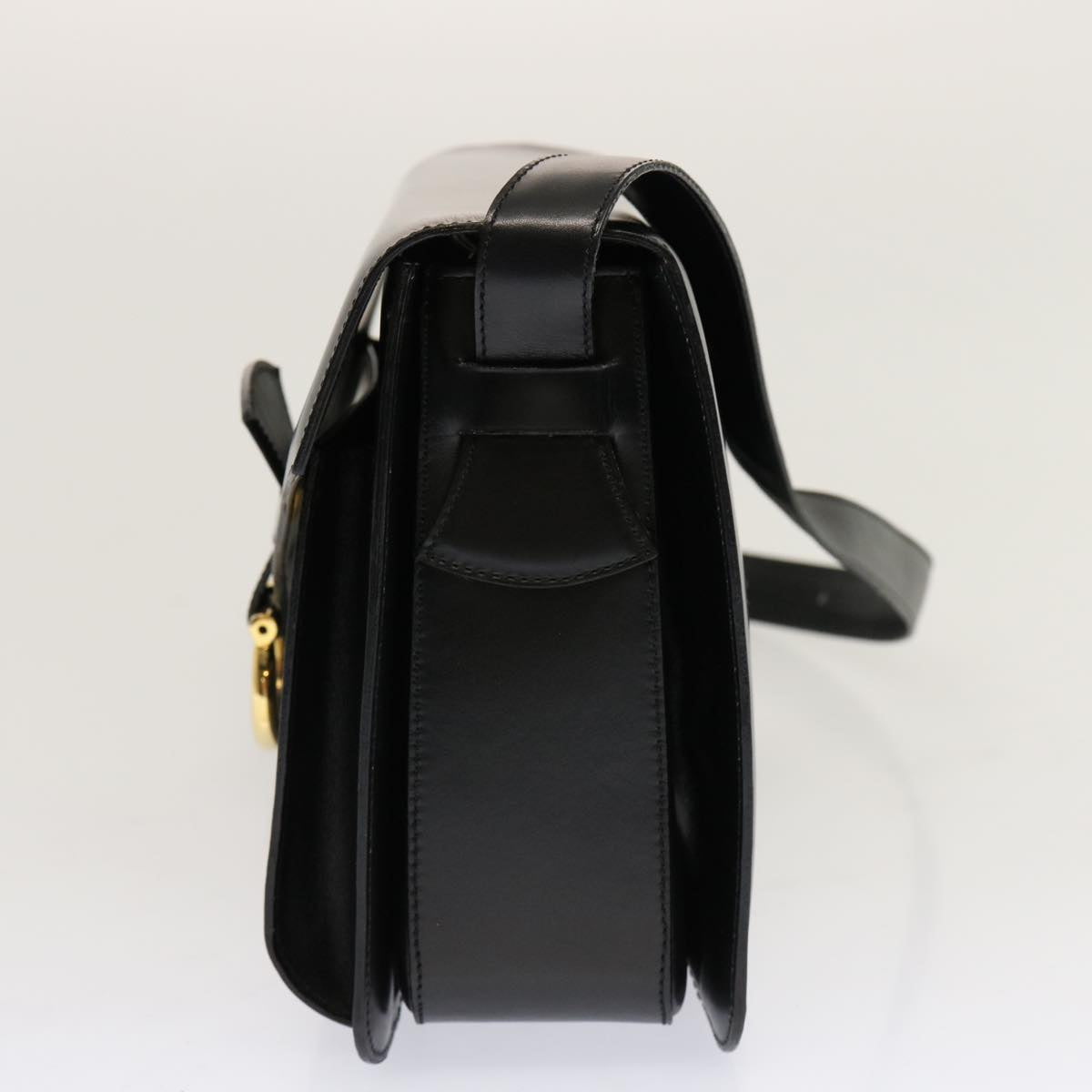 Luxury CELINE Shoulder Bag Leather Black ep3891