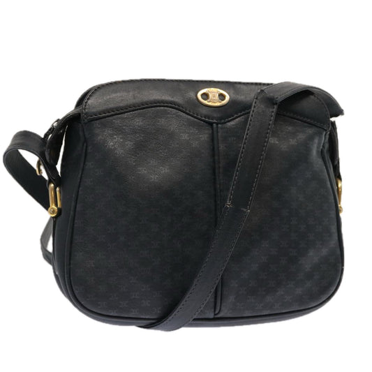 Luxury CELINE Macadam Canvas Shoulder Bag Navy ep3990