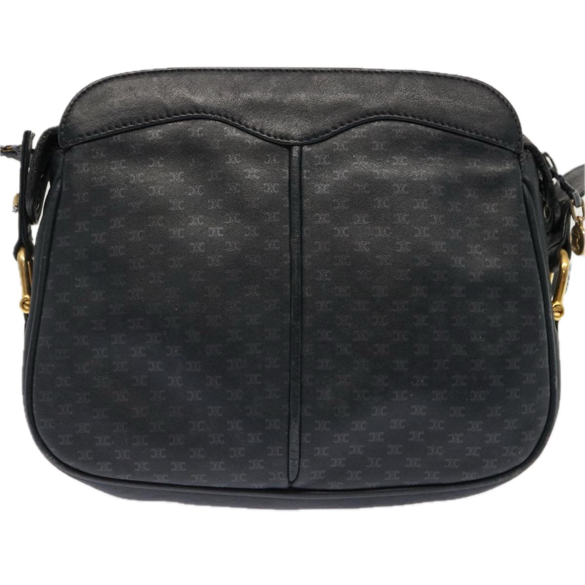 Luxury CELINE Macadam Canvas Shoulder Bag Navy ep3990