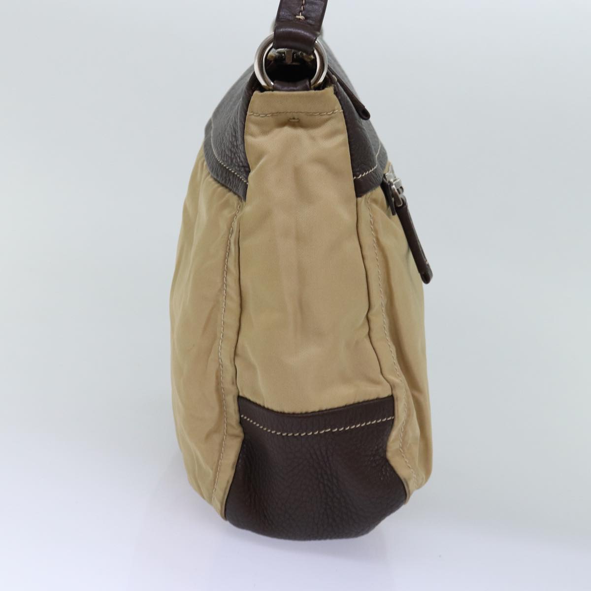 PRADA Shoulder Bag Nylon Beige Auth ep4286