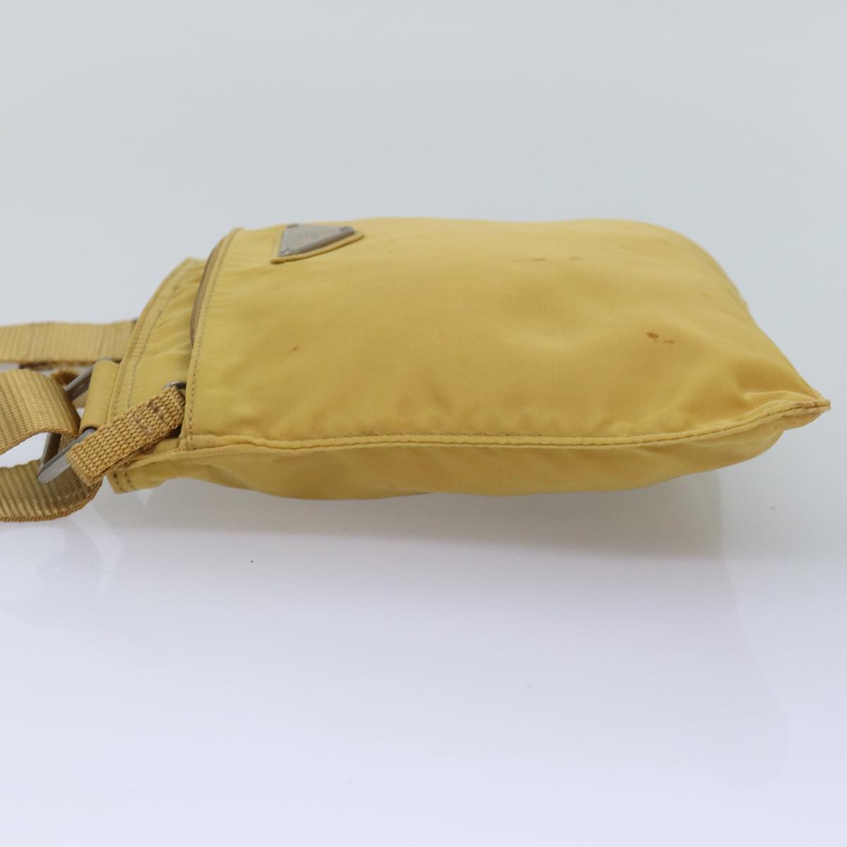 PRADA Shoulder Bag Nylon Yellow Auth ep4392