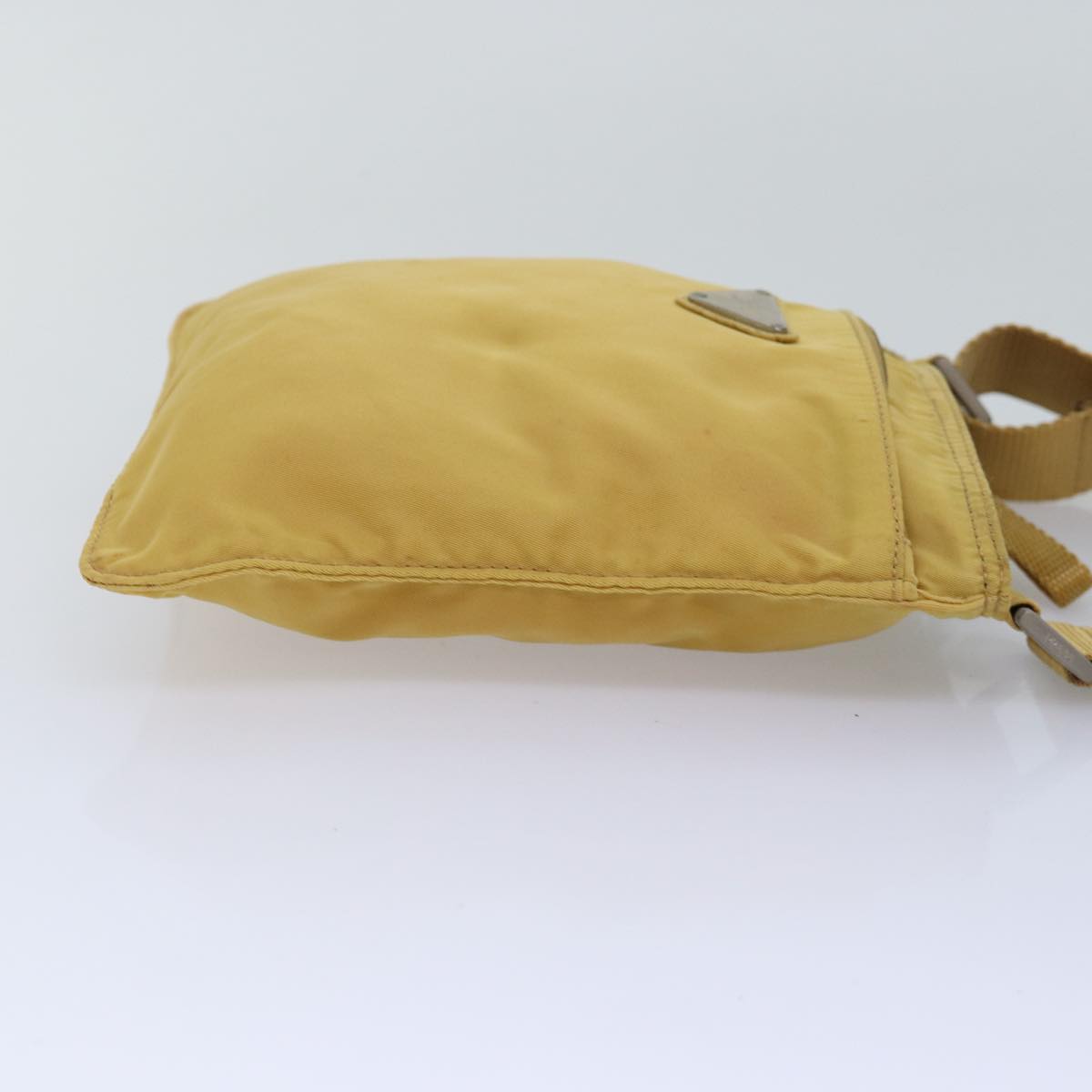 PRADA Shoulder Bag Nylon Yellow Auth ep4392