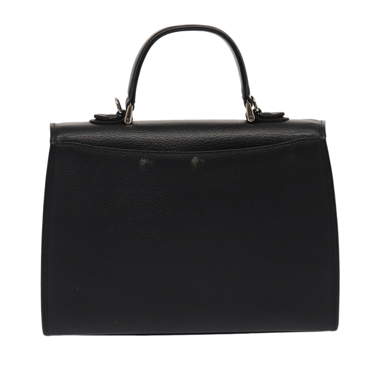 BurberrySs Hand Bag Leather 2way Black Auth ep4940