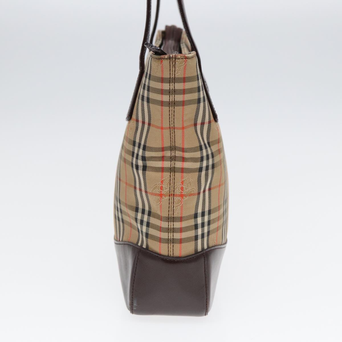 Burberry Nova Check Tote Bag Canvas Leather Beige Brown Auth ep5013