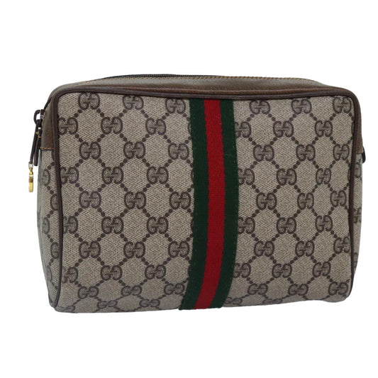 Gucci Leather Canvas Clutch