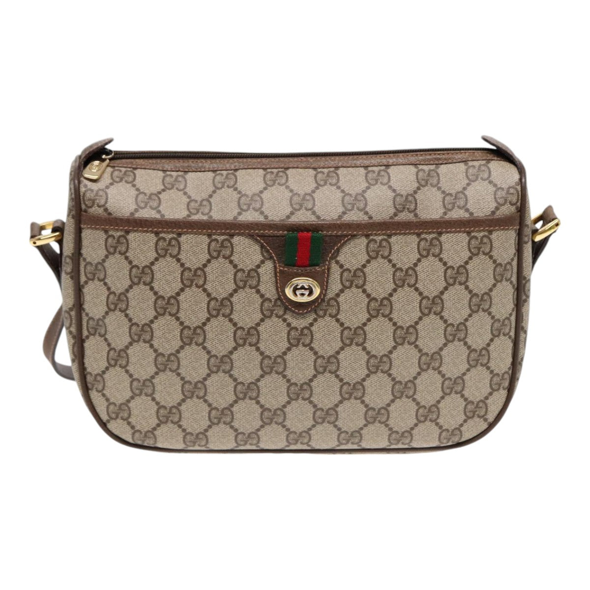 Gucci Leather Canvas Shoulder Bag