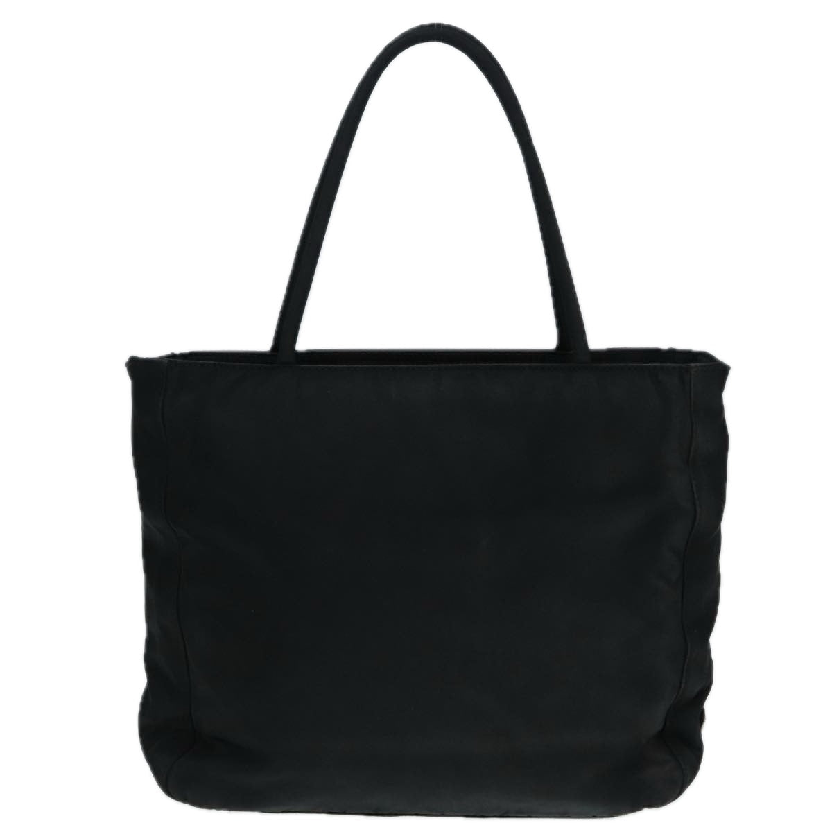 PRADA Hand Bag Nylon Black Silver Auth