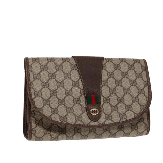 Gucci Leather Canvas Clutch
