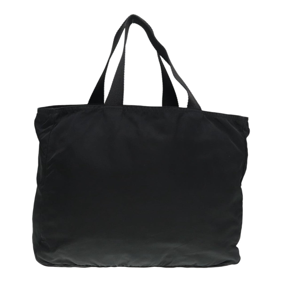 PRADA Hand Bag Nylon Black Silver Auth