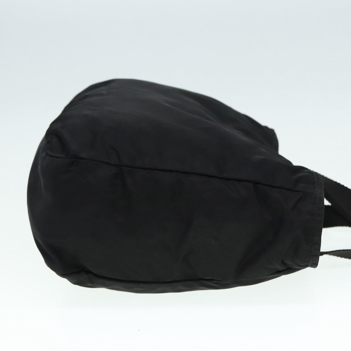 PRADA Hand Bag Nylon Black Silver Auth