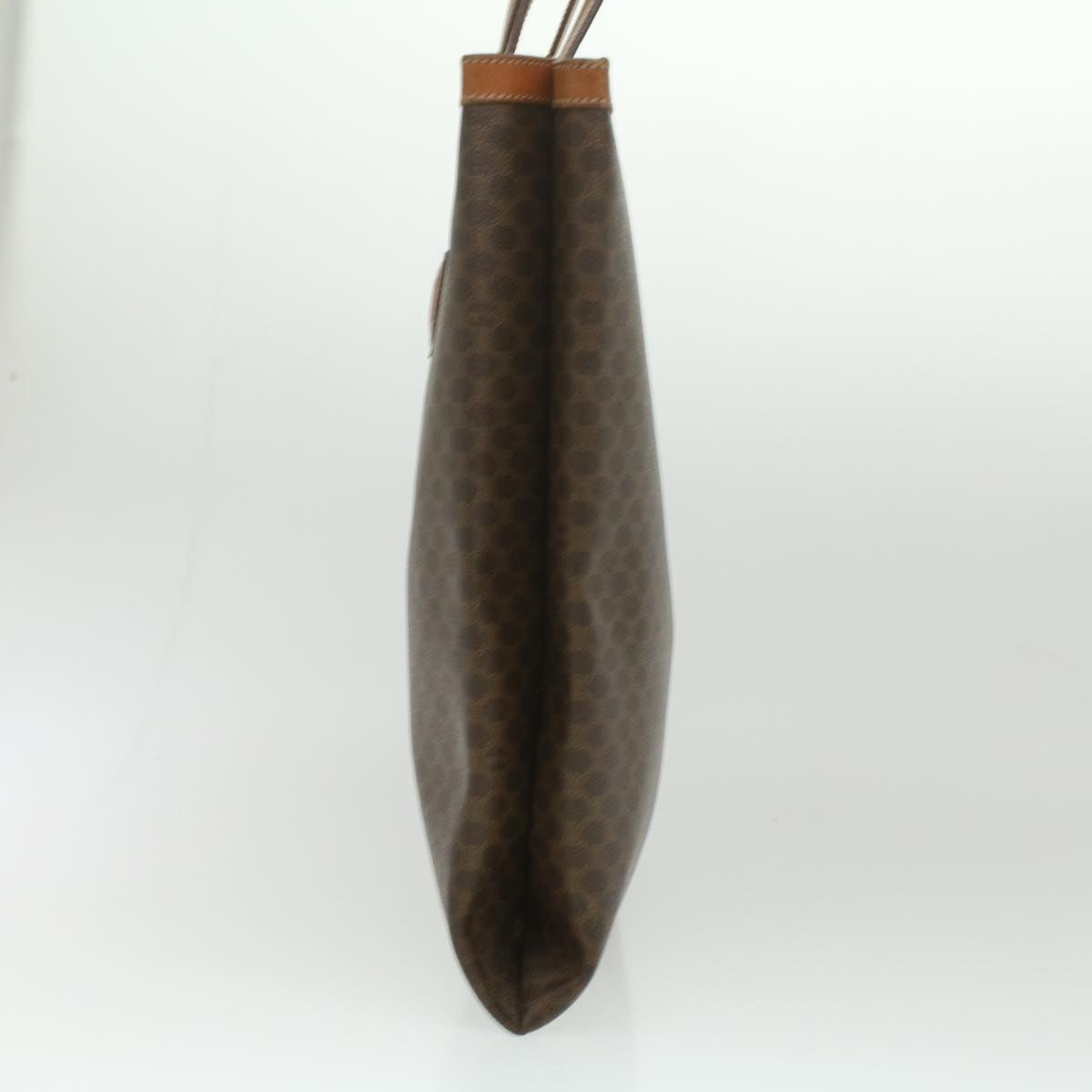 Luxury CELINE Macadam Canvas Tote Bag PVC Leather Brown ep712