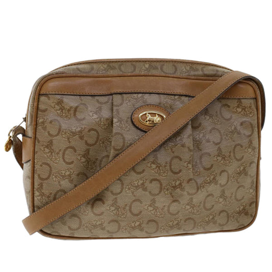 Luxury CELINE C Macadam Canvas Shoulder Bag Beige ep906